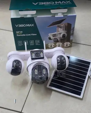 V380 Pro Wireless 4G Solar IP PTZ CCTV Camera with 4 Lenses