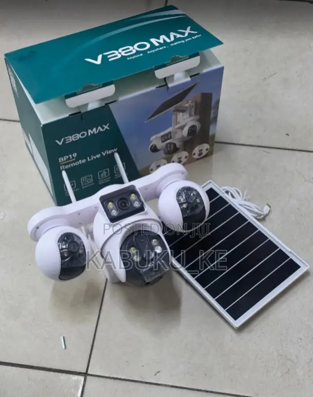 V380 Pro 4 Lens Solar PTZ Camera with Color Night Vision - 1
