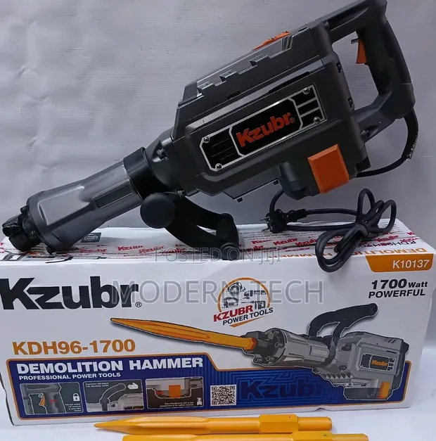 Kzubr 1700W Heavy Duty Demolition Hammer - 1