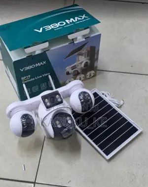 Kamera ya CCTV ya Solar 4G yenye Lensi Nne na Sauti