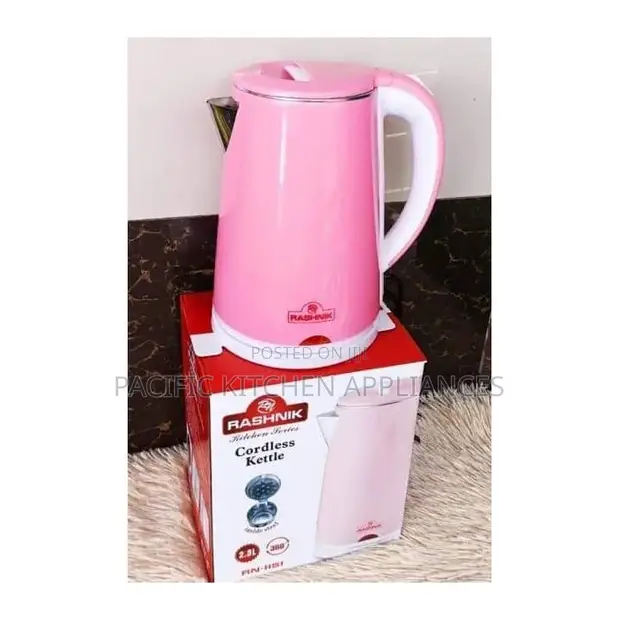 Rashnik Electric Hot Water Kettle 2.3L - Pink - 1