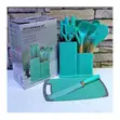 Seti ya Vifaa vya Jikoni vya Silicone 19-Piece na Vifundo vya Mbao - 1