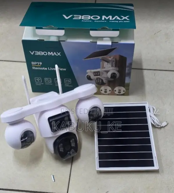 Kamera ya CCTV ya Usalama ya Solar ya Simcard yenye Lens 4 na Usiku - 1