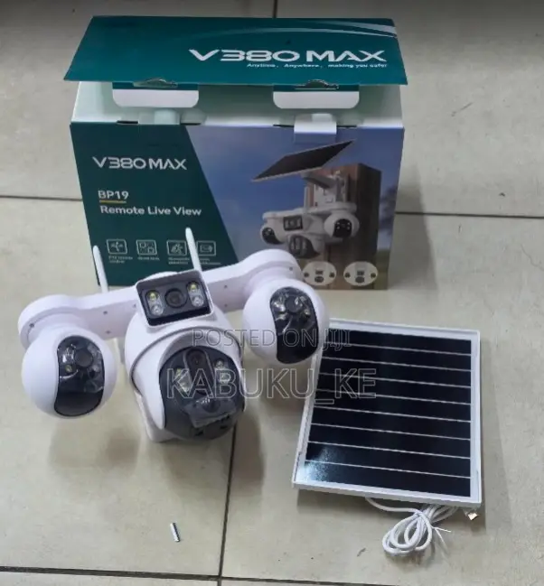 4G Solar Outdoor CCTV Camera with 4 Lenses & Audio - 1