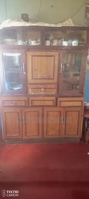 Study Wooden Cabinet with Glass Display Door