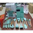 19pcs Silicone Spoons Set with Wooden Handles - 2