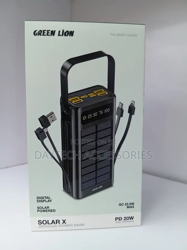 Green Lion Solar X 30000mAh Power Bank PD 20W - 1