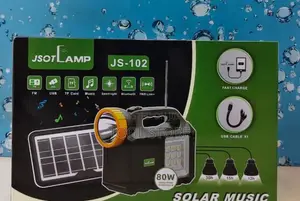 80W Solar Lighting System with Bluetooth Speaker
