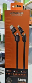 Amaya 4-in-1 240W 5A Super Fast Charging Cable (ACD-350) 1.5M - 1