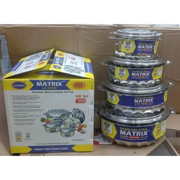 Matrix 4-Piece Stainless Steel Hot Pots Set - 1