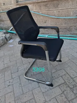 Kiti cha Ofisi Nyeusi cha Mesh kwa Wageni na Mikutano