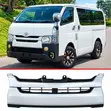 Grille ya Toyota Hiace KDH200 7L (2014+) Fupi Chrome/Nyeusi - 2
