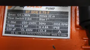 1HP TALI Submersible Water Pump - Kimo cha 32M, 120 L/Min