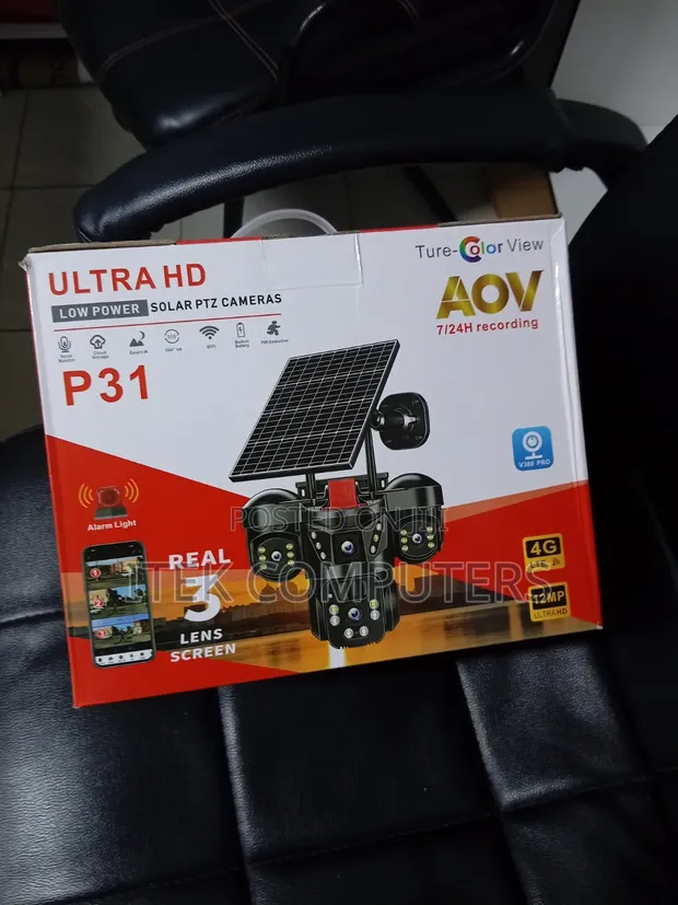 4G Triple Lens CCTV Camera with Alarm (Brand New) - 1