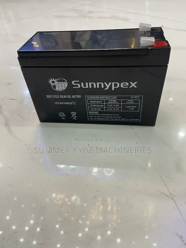 Sunnypex 12V 7Ah Deep Cycle Solar Gel Battery - 1