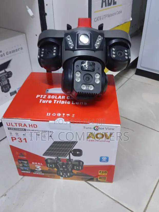 Triple Lens 4G CCTV Camera for Smart Outdoor Monitoring - 1
