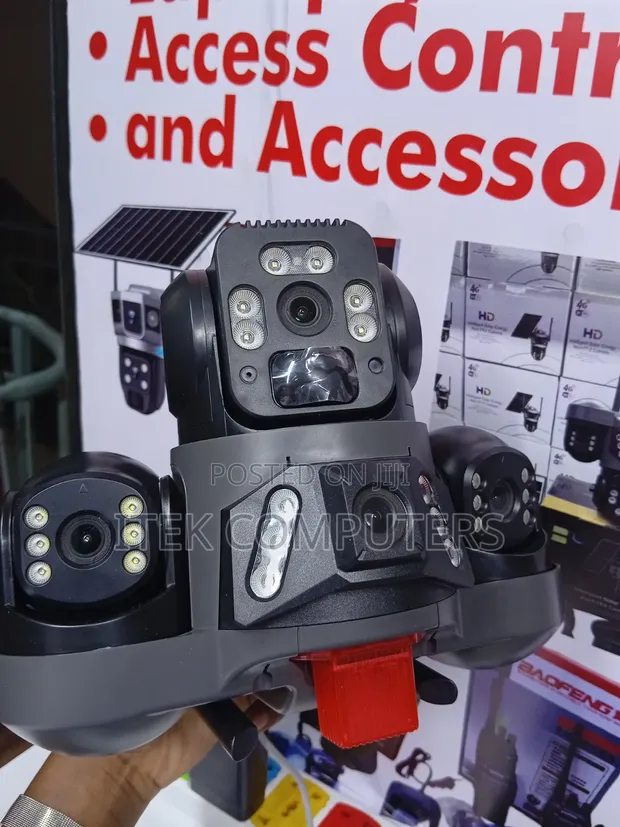 Triple Lens 4G CCTV Camera kwa Usalama wa Wide-Angle - 1