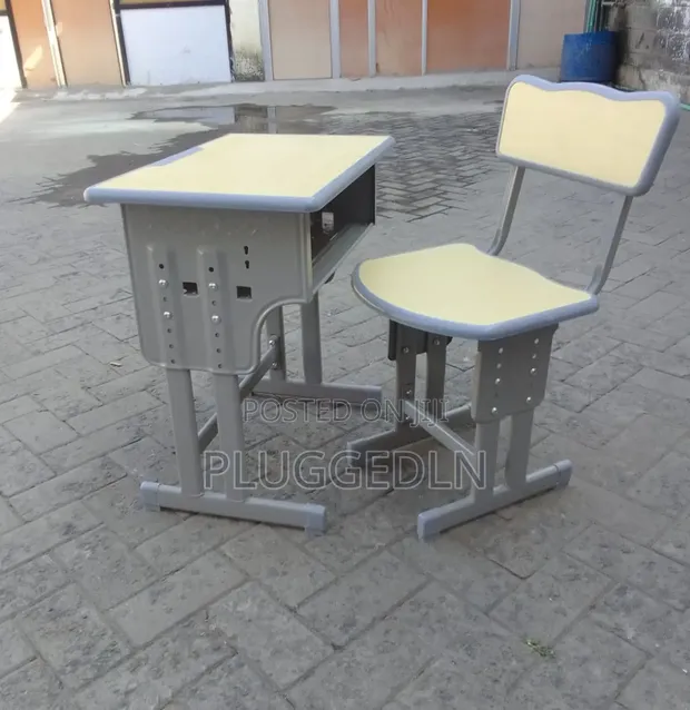 Height-Adjustable Student Desk and Chair Set - 1