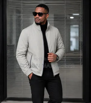 Jaketi Nyeupe ya Wanaume - Saizi Medium hadi 3XL - Uwasilishaji Nchi Nzima
