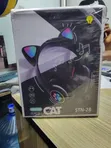 Cat Ear Headphones Nyeusi - 1