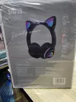 Cat Ear Headphones Nyeusi - 2