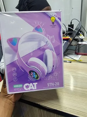 Cat Ear Headphones - Purple, Brand New