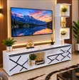 Stand ya TV yenye Nuru za LED na Stand ya Maua - 1