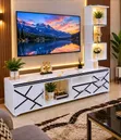 Stand ya TV yenye Nuru za LED na Stand ya Maua - 2