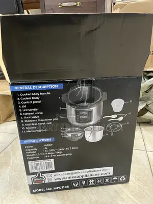 Mika Pressure Cooker - Mpya Kabisa