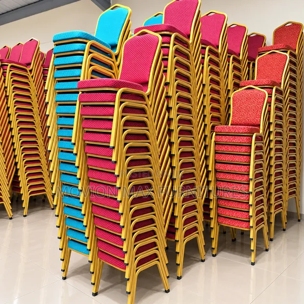 Elegant Gold Frame Banquet Chairs - Stacking Event Chairs - 1