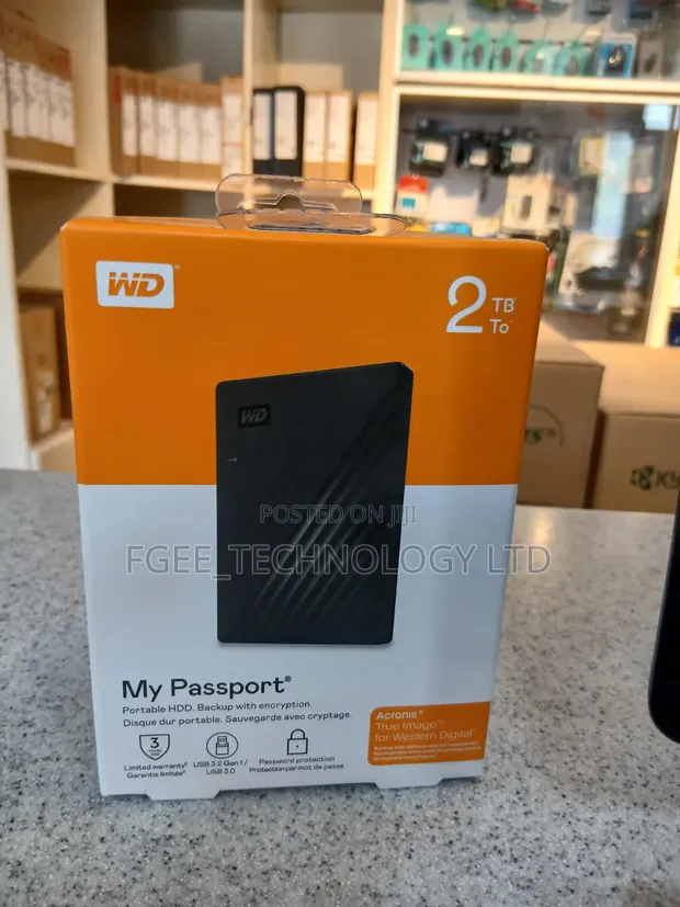 WD My Passport 2TB External Hard Drive - 1