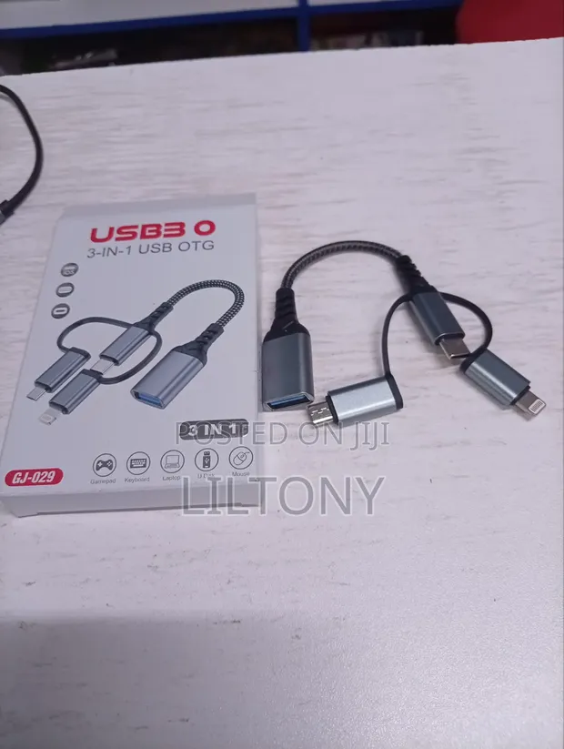 Adapta ya USB OTG kwa Type-C, iPhone, Micro USB - 1