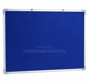 Wall-Mounted Blue Felt Notice Board 3ft x 2ft
