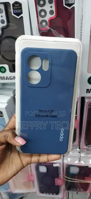 Kava ya Bluu Nyeusi ya Silicone kwa Oppo Reno 13F - Kumaliza Matte