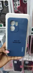 Kava ya Bluu Nyeusi ya Silicone kwa Oppo Reno 13F - Kumaliza Matte - 1