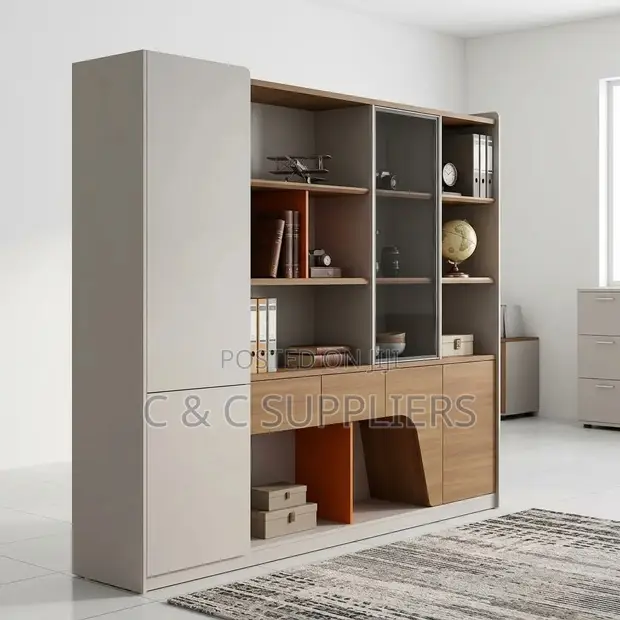 Executive Storage Unit - Brown Wood - 1
