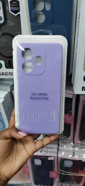 Kava ya Purple Liquid Silicone kwa OPPO A5
