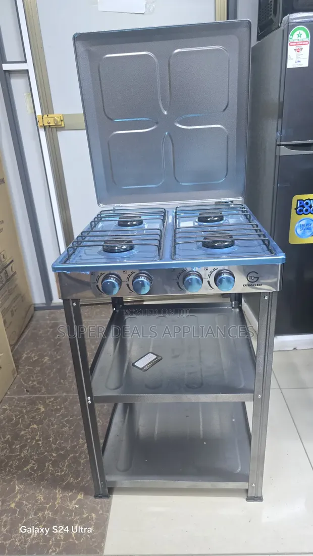 Eurochef All Gas Standing Cooker with Shelves - 1