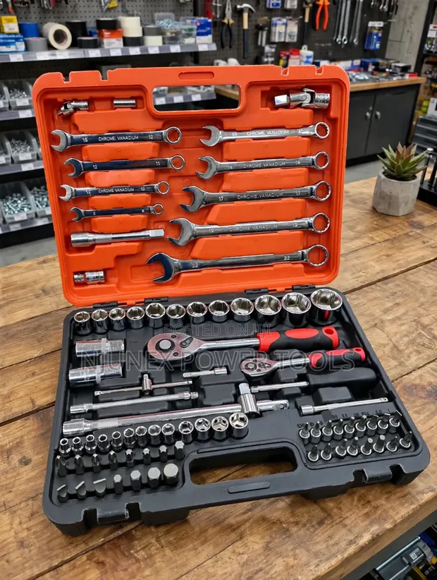 82-Piece Professional Automotive Repair Tool Set - 1