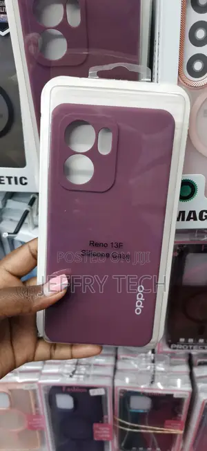 Kava ya Silicone Nyeusi/Maroon kwa Oppo Reno 13F