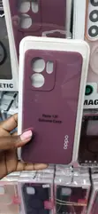 Kava ya Silicone Nyeusi/Maroon kwa Oppo Reno 13F - 1