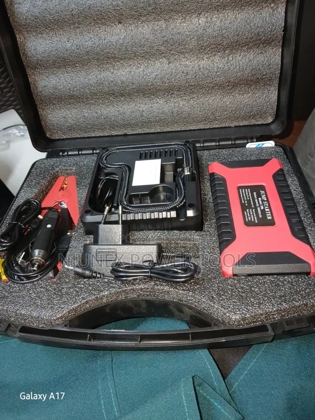 Generic Car Jump Starter with Air Compressor Kit - 1