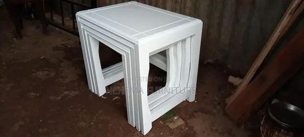 White Nesting Stools - 1