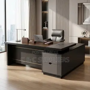 1.8m L-Shaped Corner Desk - Kahawia