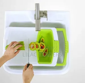 3-in-1 Over-the-Sink Kitchen Cutting Board
