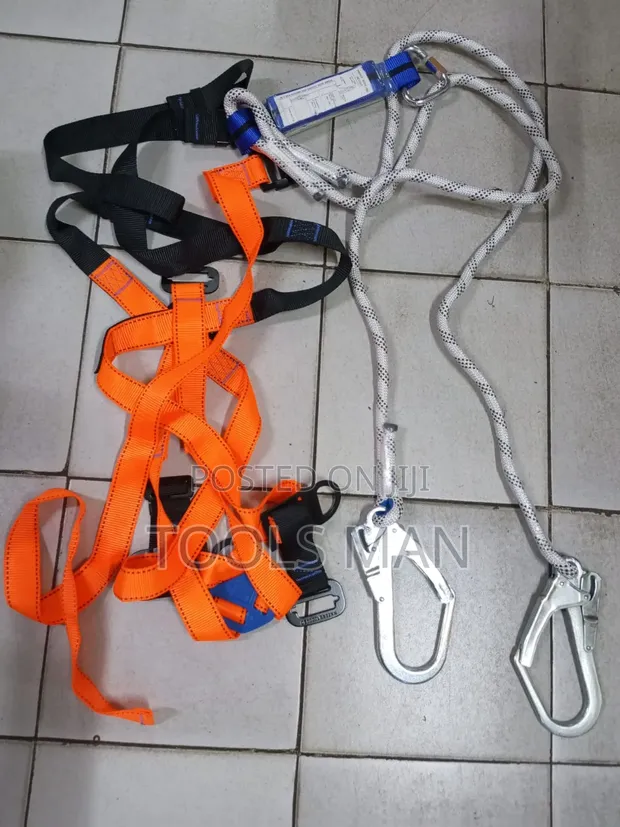 Full Body Safety Harness with Double Lanyard - 1