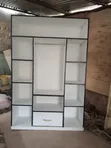 4x6 White Open Wardrobe with Hanging Rail - 2