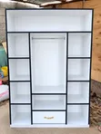 4x6 White Open Wardrobe with Hanging Rail - 3