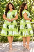 Flowered Dress with Rays - 3