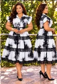 Flowered Dress with Rays - 5